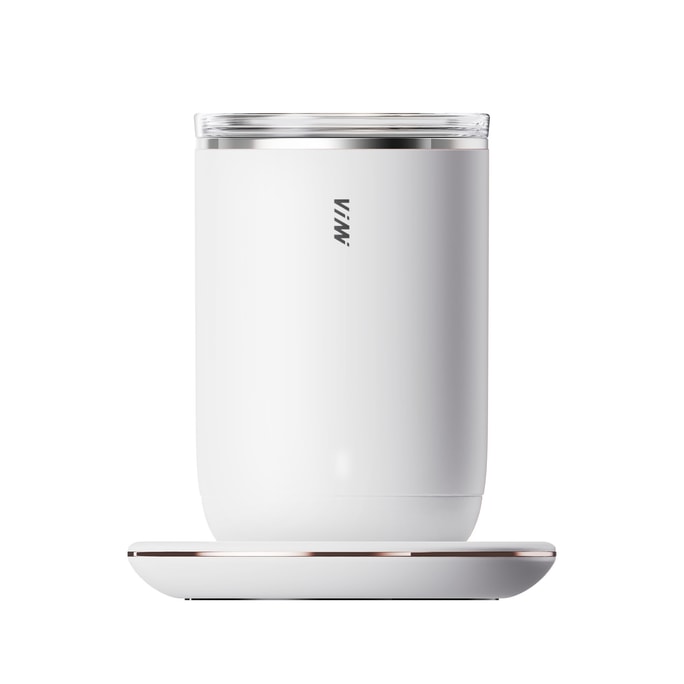 中国ダイレクトメール VIMI 自動ミキシングカップ 300 ミリリットル二重層 55 度定温電気撹拌コーヒーカップステンレス鋼朝食魔法瓶カップ白