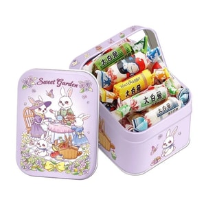 Big  Shanghai Specialty Milk Candy Sweet and Rich Purple Garden Handheld Gift Box Soft Candy [12 Flavors] Snack Gift Candy Mix 110g*1 Box