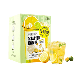 Freeze-Dried Fresh Fruit Tea, Kumquat Lemon Passion Fruit, 0 Fat Low Calories,3.53 oz