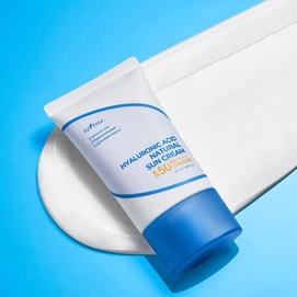 Hyaluronic Acid Natural Sun Cream SPF50+, 1.7 fl oz,Hydrating Lightweight Broad Spectrum Sun Cream for Sensitive Skin