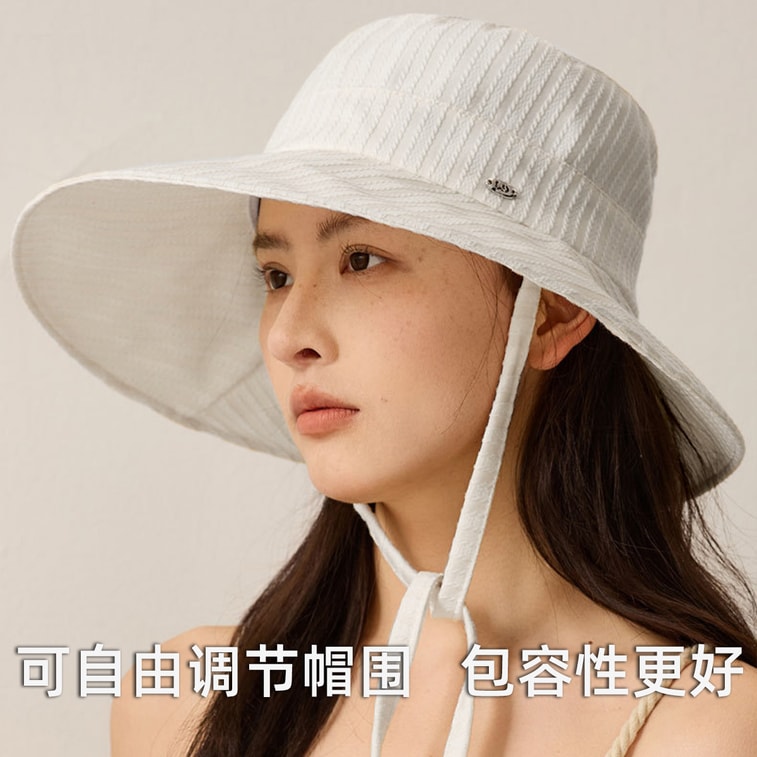 Versatile Striped Sun Hat Wide Brim UV Protection Bucket Hat For Travel Vacation Black F 1 Piece 3