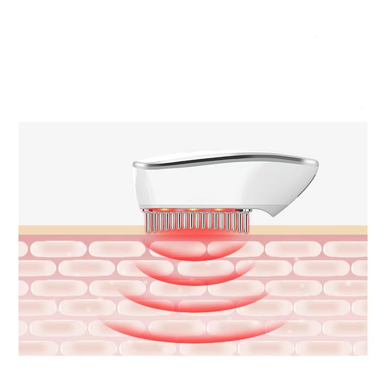 [경락을 풀어주고 혼잡함과 작별을 고하세요] KΛKUSΛN 빨간불 도입 빗이 있는 머리 및 얼굴용 다기능 경락 마사지 빗, 화이트 1개 9