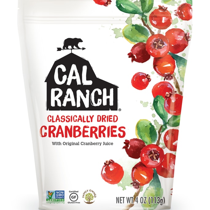 US Cal Ranch Dried Cranberries 113g