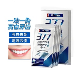 Whitening teeth strips removes yellowing powerful whitening cleans teeth stains and smoke stains.A box of 14 patches.