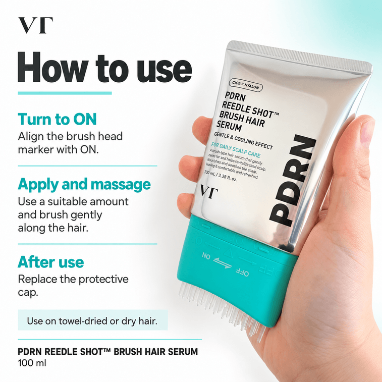 【韓國直郵】 韓國 VT PDRN Reedle Shot 微針頭皮精華 100ml*3 刷頭型頭皮護理精華 CICA積雪草舒緩 PDRN滋養護理 清涼保濕 強韌髮根 日常養護 8