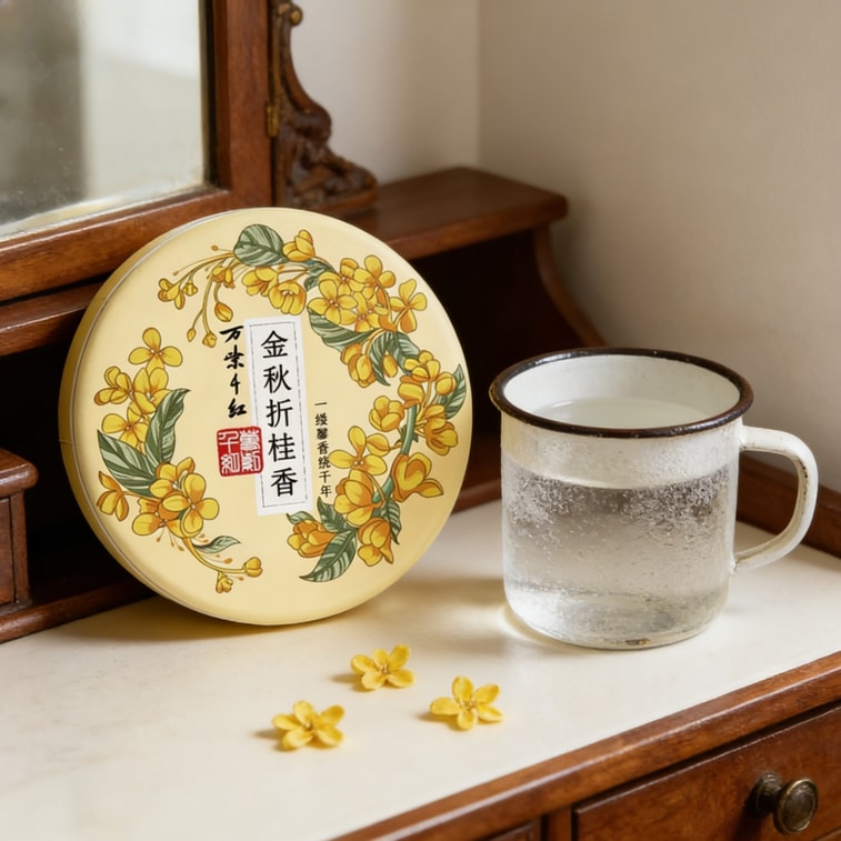 【中国直送】万紫千紅（万紫千紅）モイスチャライジングクリーム キンモクセイの香り 40g/箱。フェイスクリームにもハンドクリームにもお使いいただけます。秋冬におすすめ。保湿・うるおい効果で、レトロスタイルにも。乾燥やひび割れを防ぎます。定番の雪肌クリームです。 4