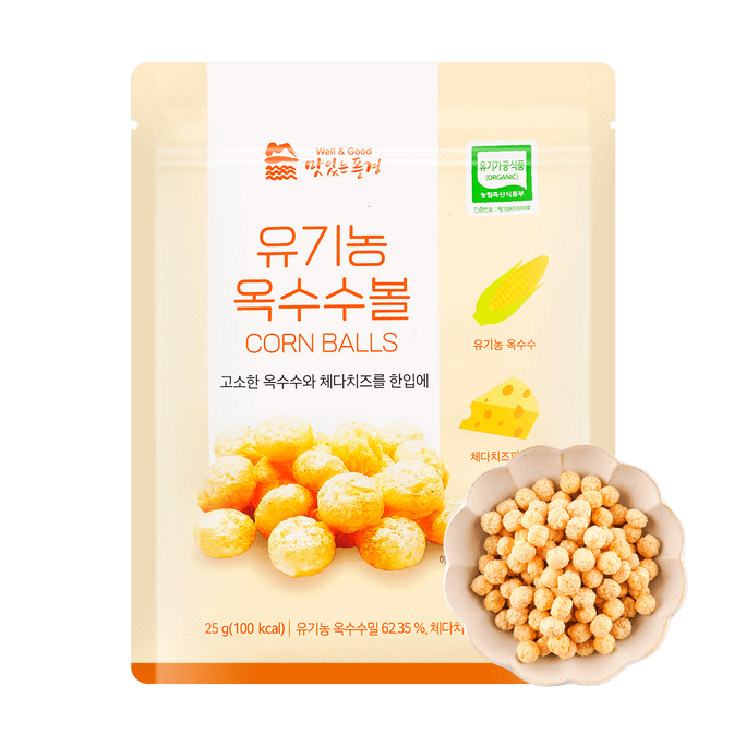 韩国AVIEW 有机玉米球 烘烤谷物 25g