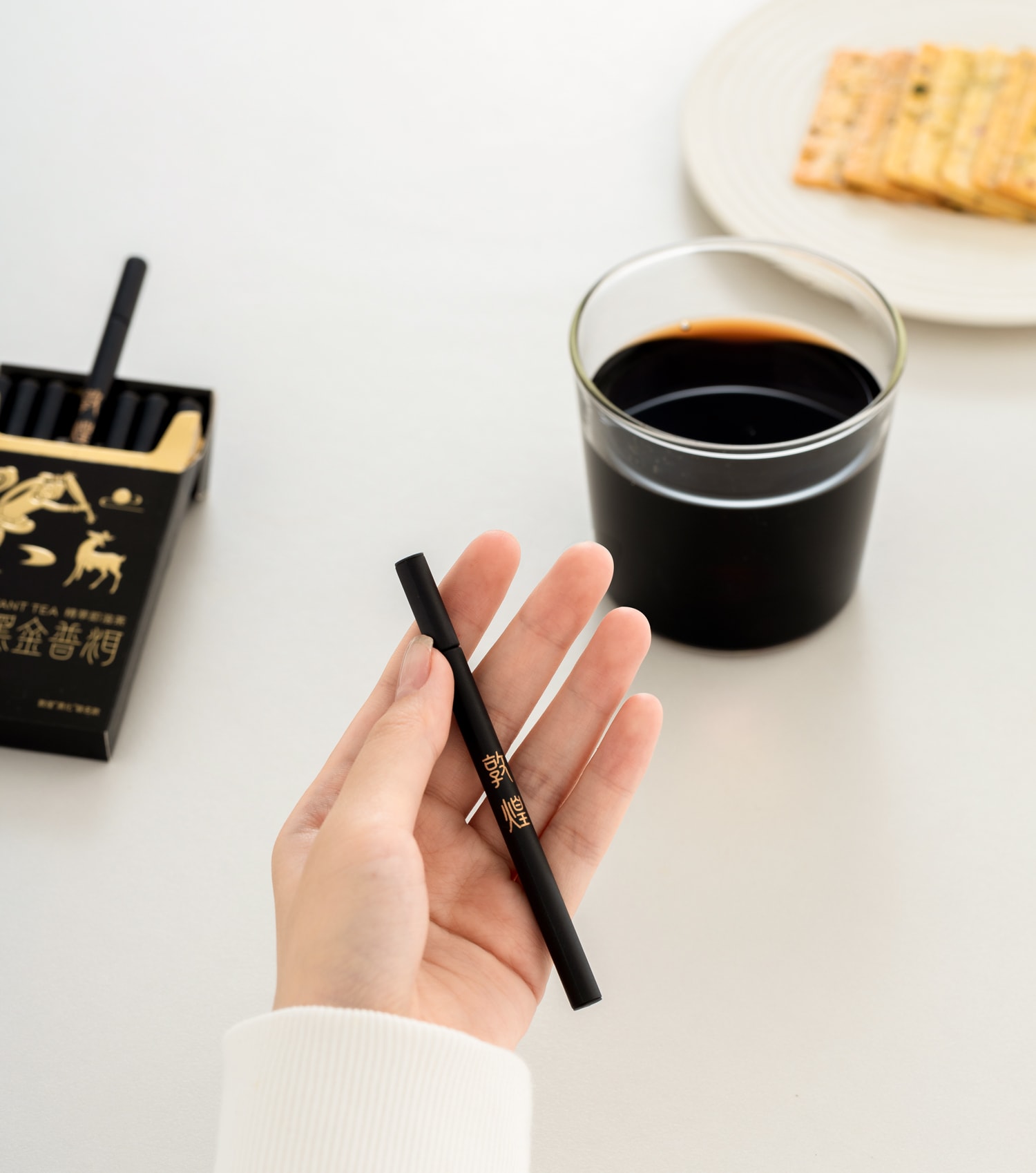 Premium Instant  Tea British Library Collaboration Freeze-Dried Tea Powder [8-Pack Collaboration Edition] Dunhuang Collaboration Black Gold Pu'er Tea 4.8g