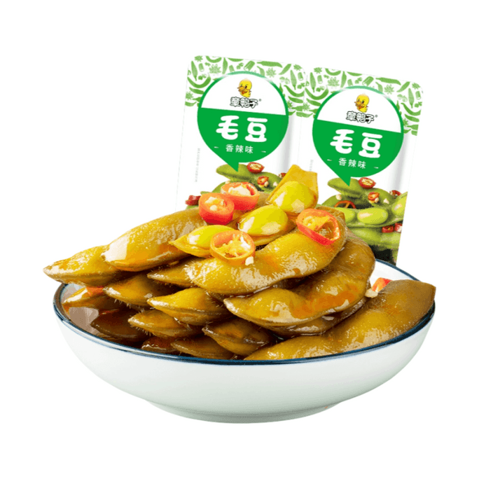 【中國直郵】 章鴨 毛豆即食鹵味小包裝辣滷下酒香辣味400g*約20包