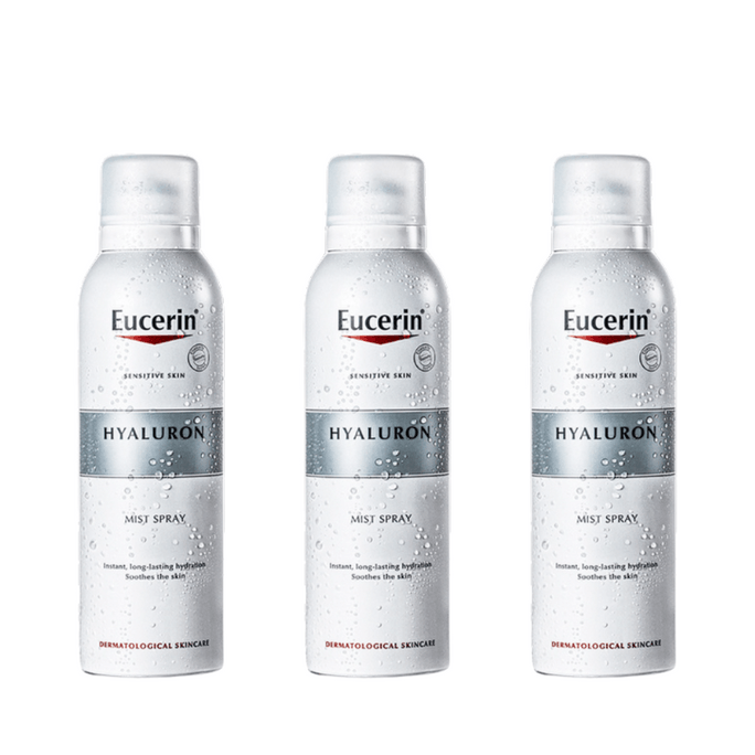 【香港直邮】丹麦 优色林 Eucerin 充盈展颜玻尿酸保湿喷雾 150ml✖️3 长效保湿 舒缓内外 敏感肌滋润水润