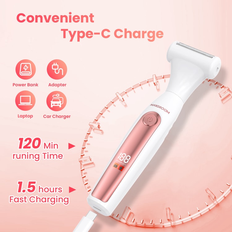 Women's Shaving Kit Interchangeable Head Design Full Body Shaving