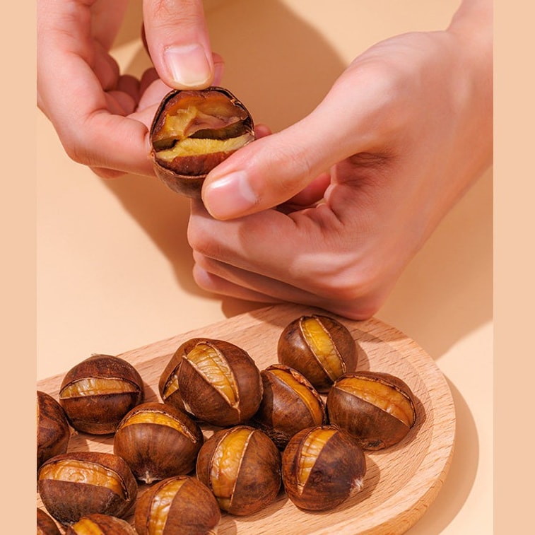 【中国直邮】 粒上皇 开口熟栗 板栗仁 120g*2包 糖炒栗子栗子熟食健康零食 坚果带壳板栗【香甜软糯 自然原香】【超好剥壳 开袋即食】 4