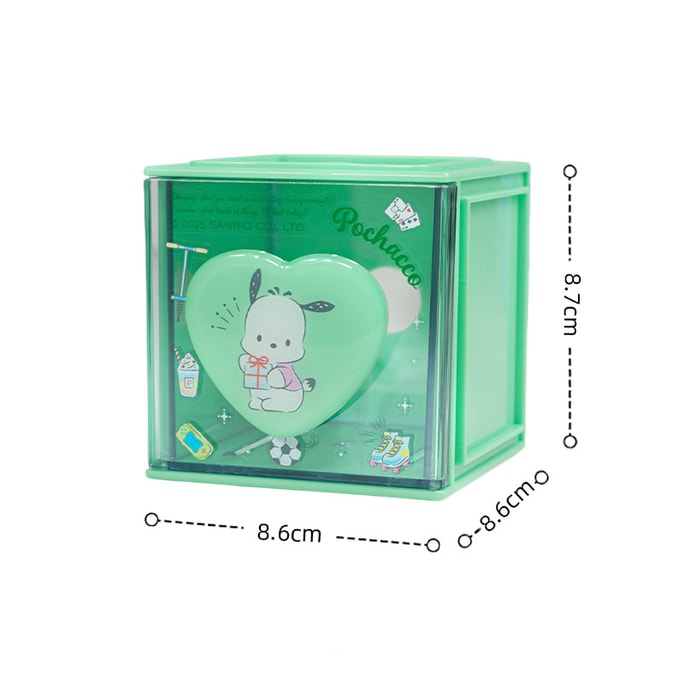 Sanrio Series Genuine Jenga Square Small Storage Box Storage Box Dormitory Car Desktop Cosmetics Toys Headphone Cable Cartoon Cute Adorable - Pochacco 1Pc
