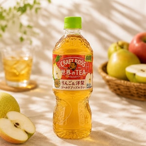 Craft Boss World Tea, Apple & Pear Gold Apple Tea, 20.29 fl oz【3% Juice NY-Inspired】