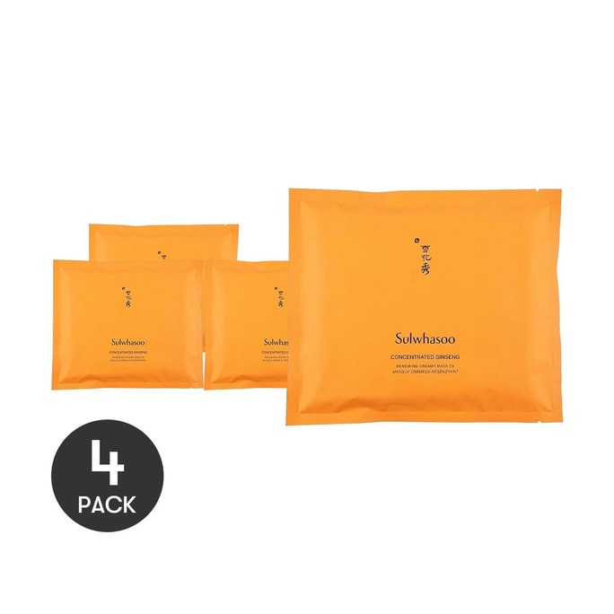 Concentrated Ginseng Renewing Creamy Mask EX (4ea) [Rose's Pick]