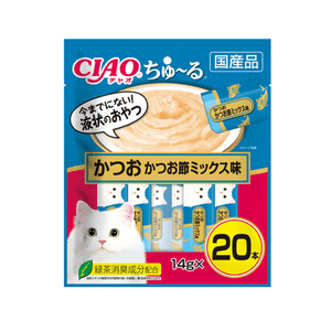 Mousse-textured cat strips, Bonito & Bonito Flakes flavor, 14g * 20 strips