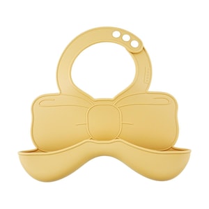 Baby Silicone Bib Eating Bib Waterproof  Honey Yellow