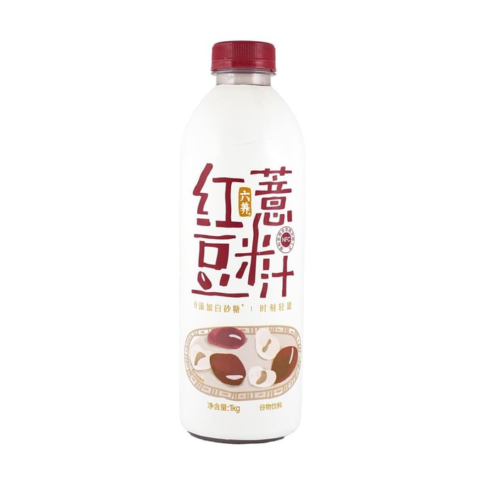 六养 红豆薏米汁 NFC谷物饮料 1kg 超大瓶【0糖】【祛湿消肿神器】