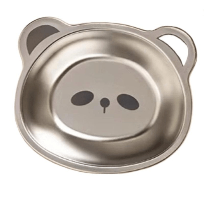 Modern Housewife Stainless Steel Kids Bowl With Panda Pattern Household Plate & Baby Food Bowl 12.5*14.8CM