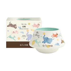 QILI Running Animals Scented Candle - Spring Awakening, 160g, a Long-Lasting Niche Artistic Fragrance Gift