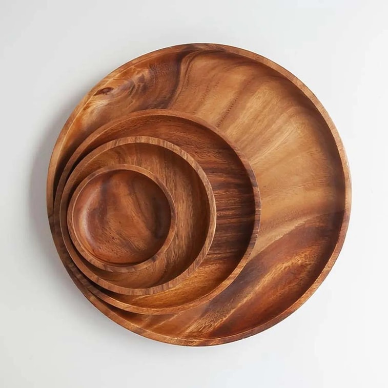 우드 라운드 플레이트S 15.3*2.5cm 4