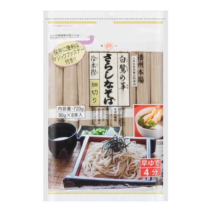 日本TOA SHOKUHIN东亚食品 白鹭の華 荞麦面 细切面 720g