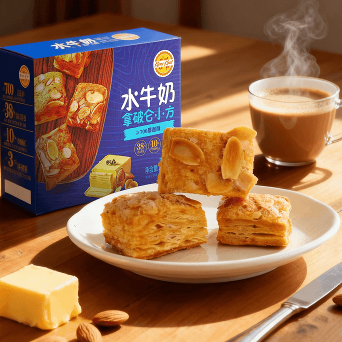 Napoleon Cubes with Buffalo Milk,Baked Dessert, 12.7 oz【Breakfast and Afternoon Tea Snacks】