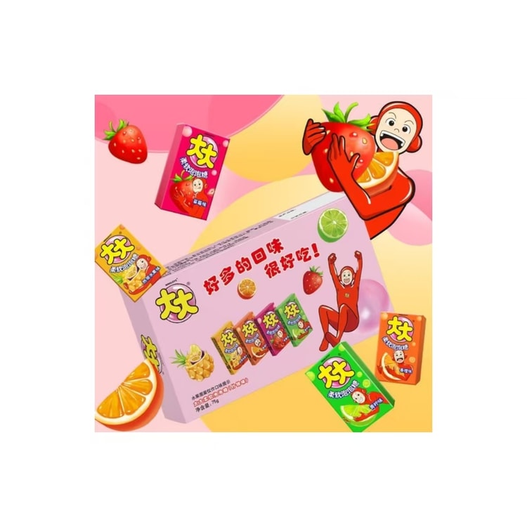 DADA Superman Bubble Gum Assorted Flavor Boxed 75g Popular Casual