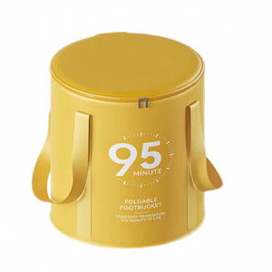 Foldable Foot Bath Bucket With Lid Portable Constant Temperature Household Foot Bath 32*37CM Yellow
