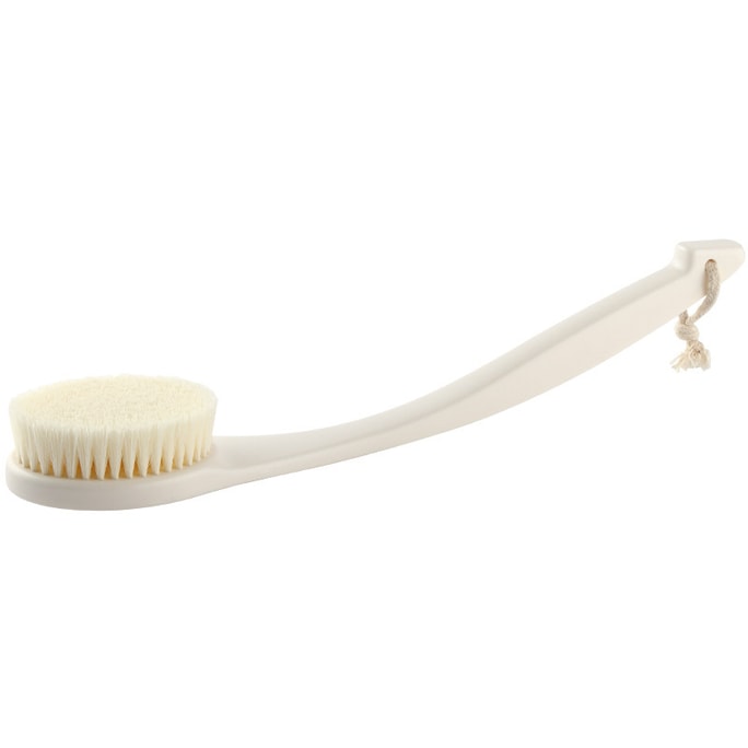 Household ABS Extended Handle Brush Massage Shower Brush Comfort Bath Brush White
