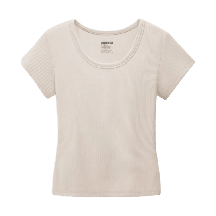 501Cool Women's Skin-Friendly Tencel Modal U-Neck Slim Short Sleeve Base Layer, Cocoon White, M 3