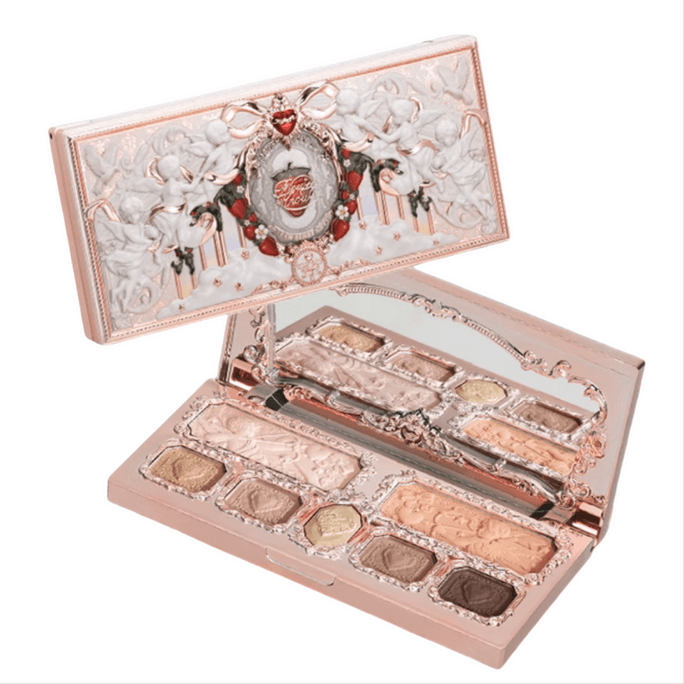 Strawberry Cupid Series 7 Colors Eyeshadow Blush Matte Highlighter Palette Face Makeup 14g