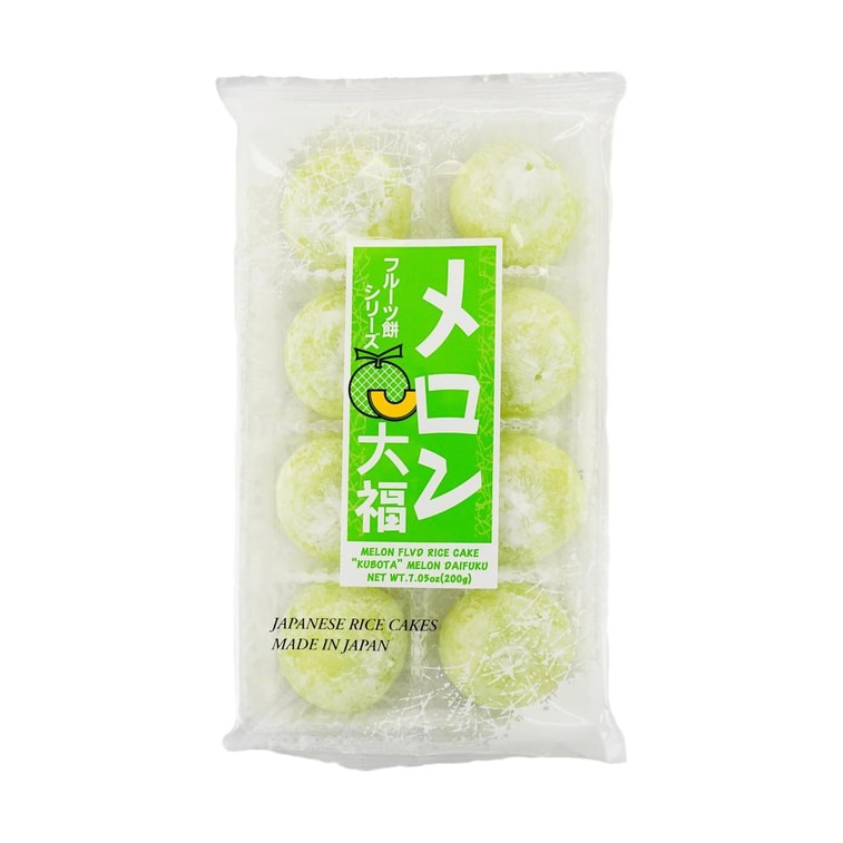 日本KUBOTA久保田 夹心大福饼 麻薯糯米糍点心 哈密瓜味 200g 6