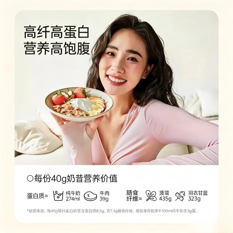 【中國直郵】 Fiboo 超模蛋白代餐奶昔 【莓莓輕乳 400g】 低卡輕食 高蛋白飽腹 3秒速食 健康零食 3