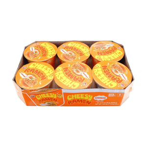 Cheesy Ramen - Cheddar Flavor ,Bowl, 3.17 oz *6【6 Packs】【 Non-Spicy Creamy & Savory Korean Instant Cheese Noodles】