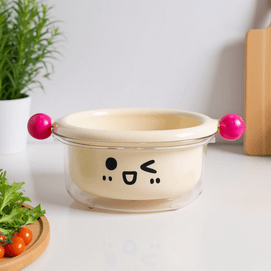 川岛屋 小号双层洗菜盆沥水篮 奶油白 细密沥水孔 轻便易收纳 厨房实用好物