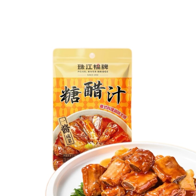 펄리버브리지 브랜드 산사나무 새콤달콤 소스, 가정용 새콤달콤 소스, 돼지갈비 및 돼지 안심 양념 소스, 100g 1팩