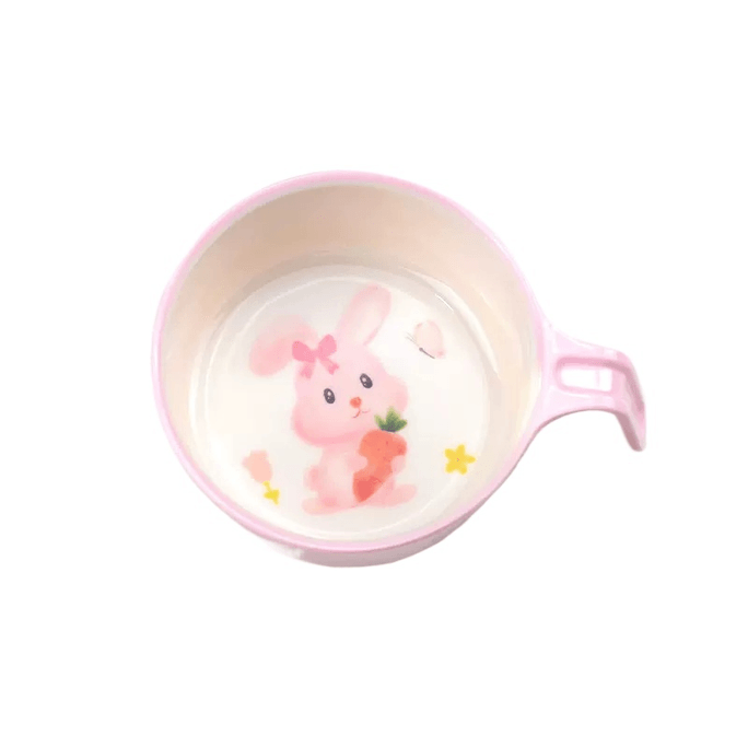 【中國直郵】五和兒童餐具粉萌兔碗300ml*1個裝