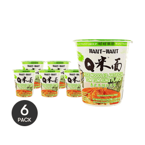 台湾旺旺 Q米面 米粉 泰式冬阴功味 80g *6【6份超值装】【非油炸】【宵夜即食米线】