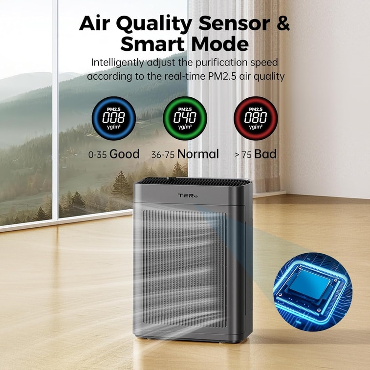 Air Purifiers with Washable Fils (Black) 1 unit 3