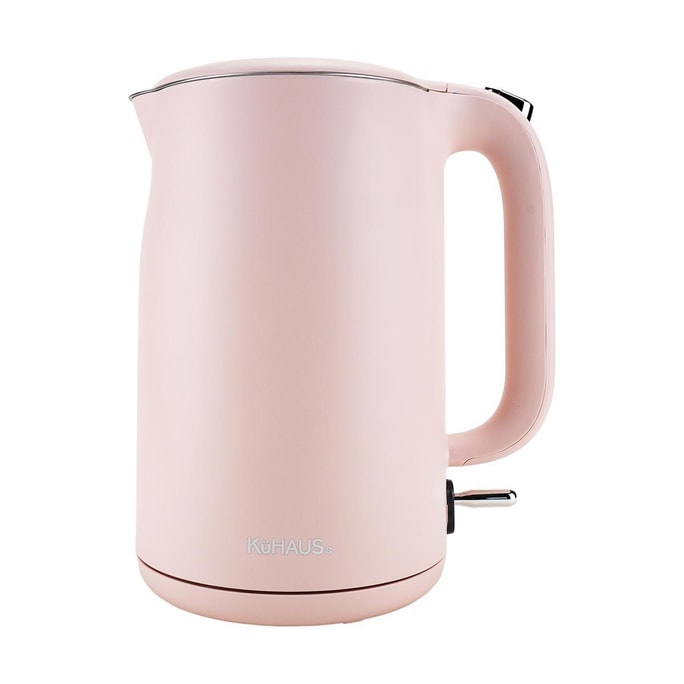 韓國KUHAUS 不鏽鋼電熱水壺燒水壺 泡茶燒開水 1.5L 粉紅色