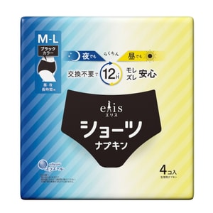 Megami Sanitary Shorts M-L BLACK 4pcs