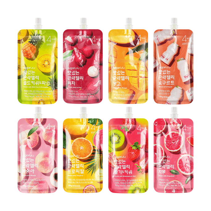 Konjac Jelly Drink 8 Flavors Combination Pack 5.29 oz*8【8 Packs】