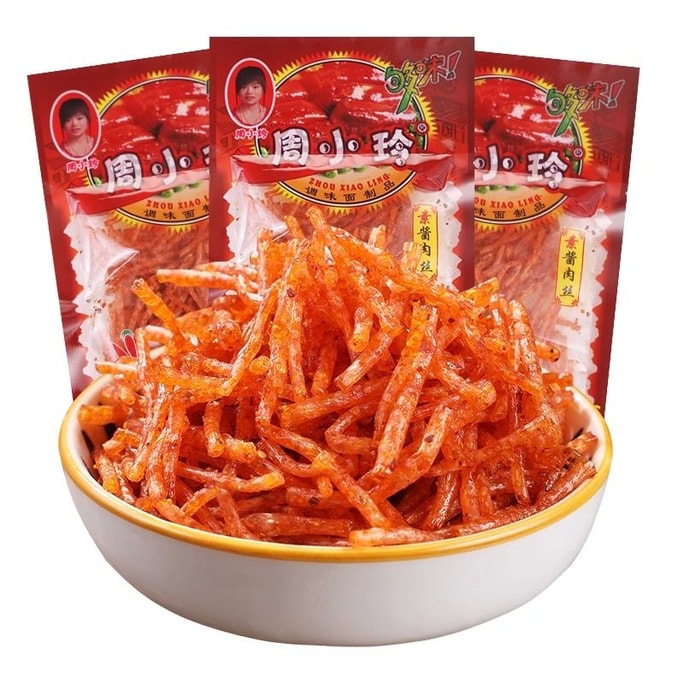 周小玲 素醬肉絲辣條小賣部 80後90後童年經典回憶懷舊小零食 14克*8包