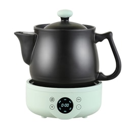 Coopever柏意 煎藥壺煮茶壺養生壺 110V 3.0L 陶瓷藥壺煲中藥煮花茶 中藥料理鍋 自動保溫可預約 智能款 淺綠色
