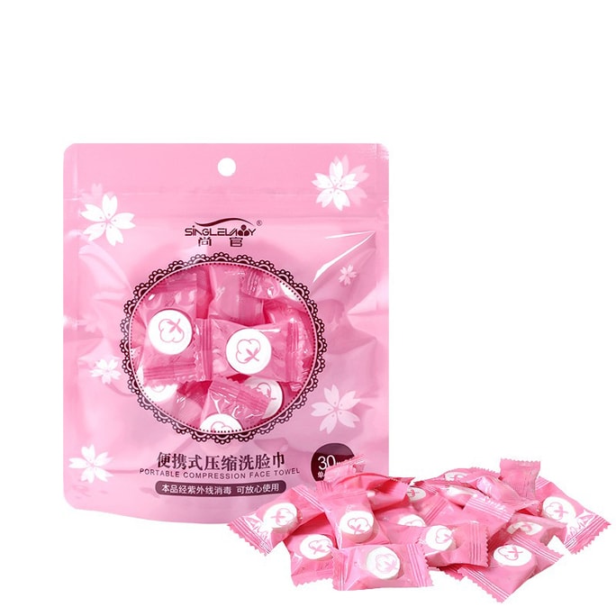 Compressed Towel Disposable Capsules Towel Magic Tablet Outdoor Travel Cloth Wipes Paper Tissue 20*22cm  30pcs