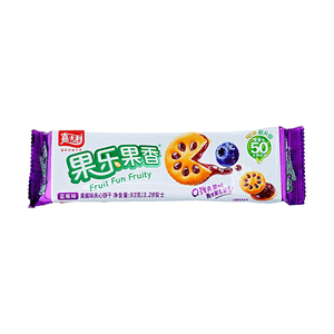 Fruit Fun Fruity Blueberry Jam Filled Biscuit, 3.28 oz【Upgraded Formula with 50% Real Fruit】