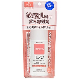 【日本直郵】日本第一三共MINON蜜濃 溫和保濕防曬乳霜防曬液UV SPF50+PA++++ 防曬抗光老敏感肌可用 80ml