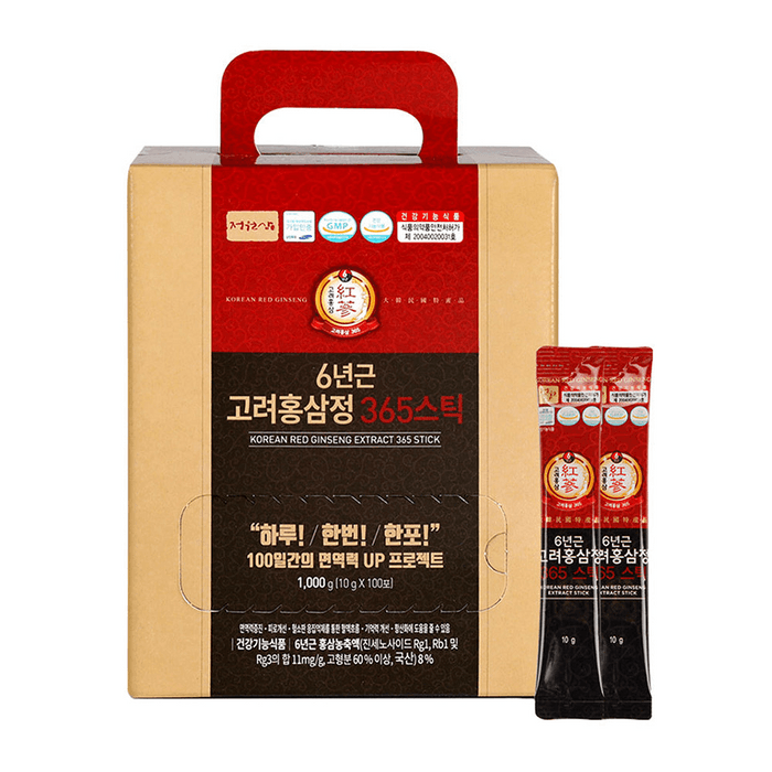 【韓国直郵】 韓国 正元参 JUNGWONSAM 6年根韓国紅参精 10g x 100p