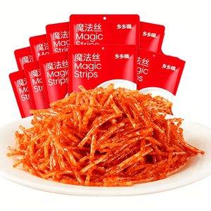 乡乡嘴 魔法丝 辣条 辣片 辣丝 20g*10包【200g】 麻辣香辣辣味零食 解馋  辣条丝 网红零食
